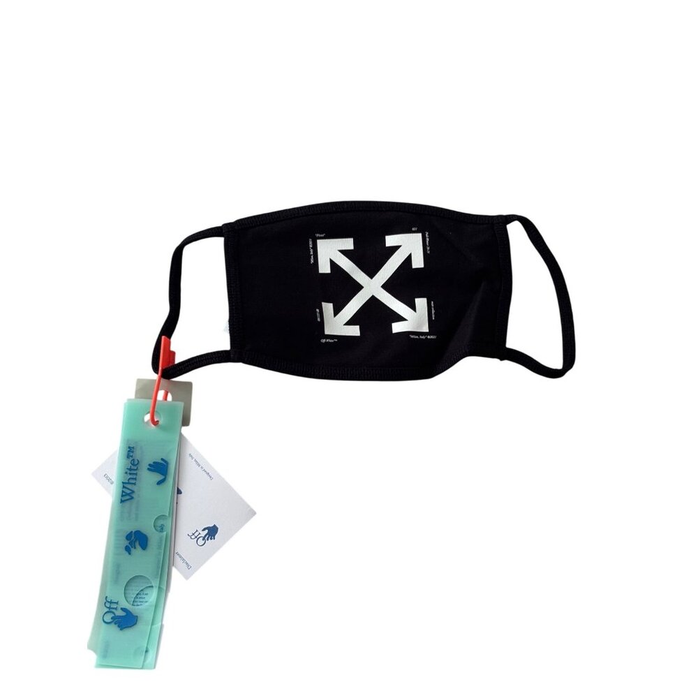 Off-White Arrow Logo Mask Black & White Made In Portugal
